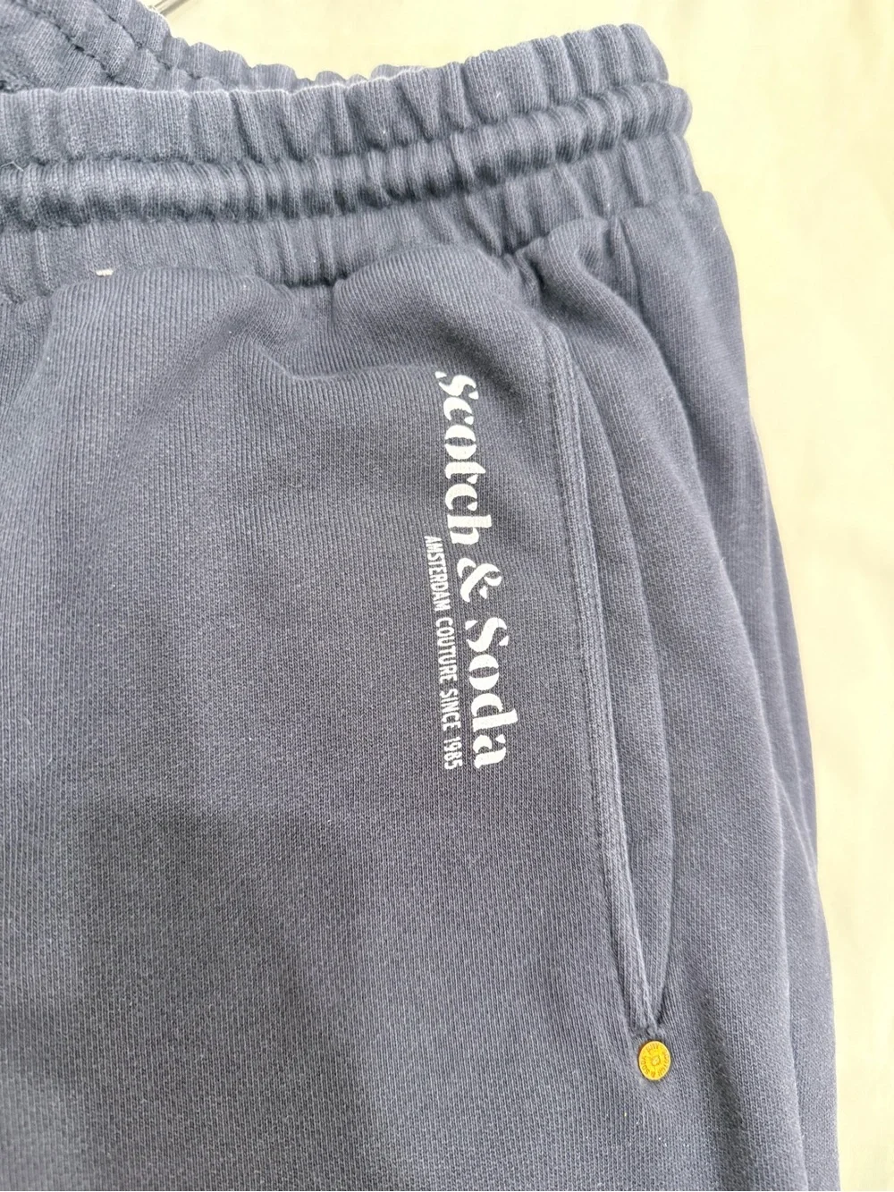 Scotch & Soda Men’s Navy Sweatpants with Side Logo